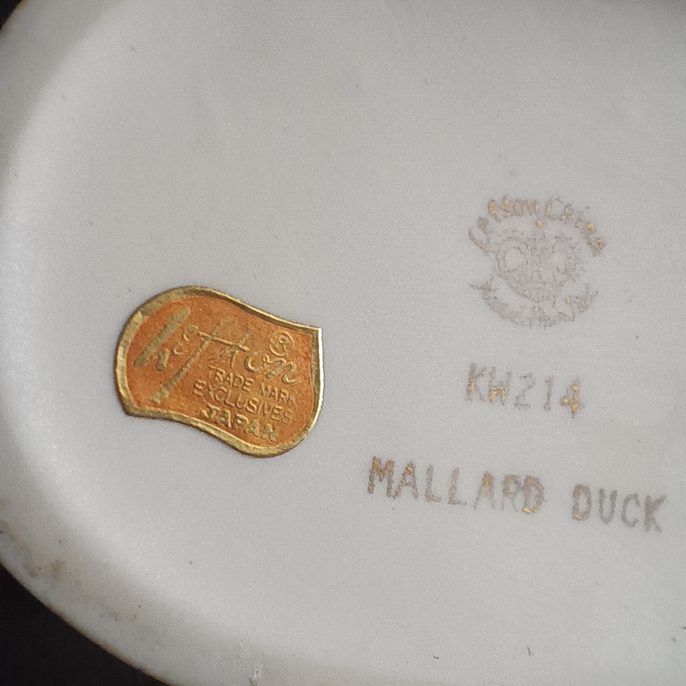 Vintage Lefton China Mallard Duck Figurine KH214 Made in Japan - Picture 3 of 4